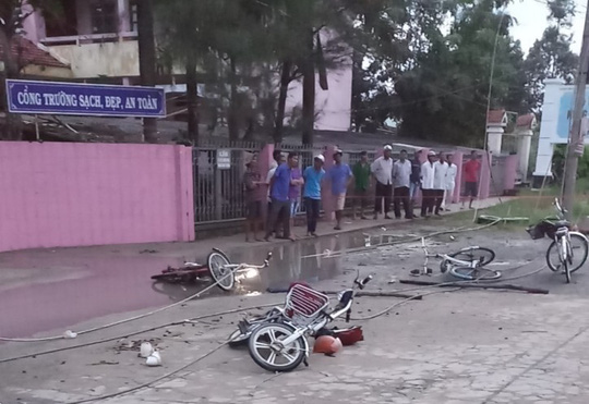 Vụ 6 học sinh bị điện giật thương vong: Do sét đánh rơi dây điện