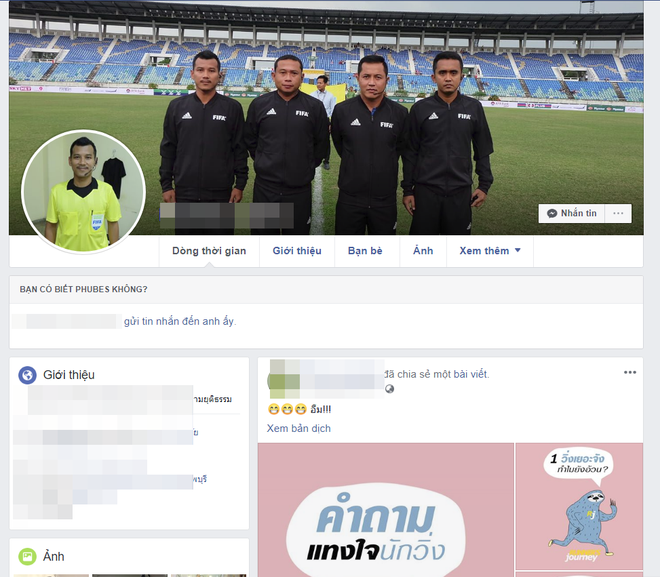 Tìm ra facebook được cho là của trọng tài biên trận Việt Nam - Myanmar, CĐM lao vào làm điều xấu xí