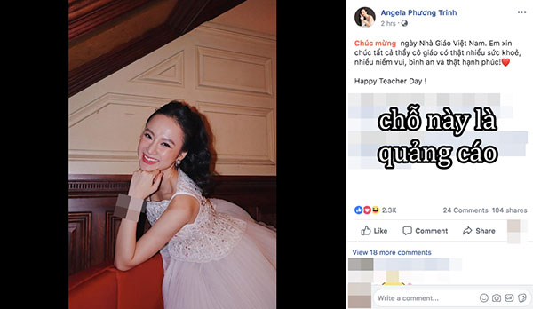 Làm gì cũng có tâm: Angela Phương Trinh chúc mừng ngày Nhà giáo Việt Nam vẫn không quên nhiệm vụ gương mặt quảng cáo