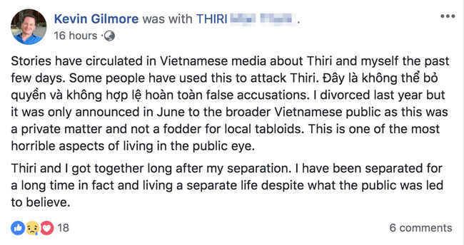 Chồng cũ diva Hồng Nhung chính thức lên tiếng sau khi dính tin đồn chia tay vì người thứ ba