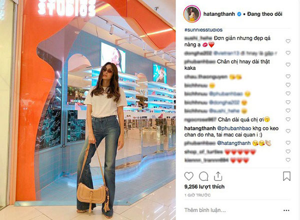 Mặc jeans thôi mà chân dài cả tấc, chẳng trách Hà Tăng có mỗi chiếc quần cả 3 năm vẫn diện đi diện lại