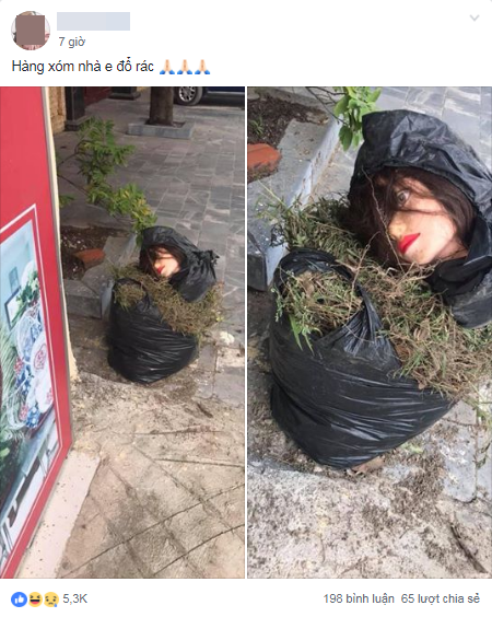 Vừa mở cửa đã hết hồn vì ánh mắt đầu đông hàng xóm tặng trong túi rác