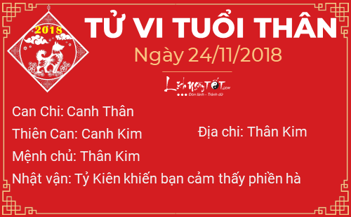 Tử vi Thứ 7 ngày 24/11/2018 của 12 con giáp: Dần bất ngờ được cho tiền, Tị bị Thiên Quan tai họa