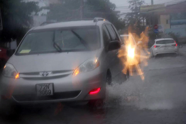 Bão Usagi quét qua Vũng Tàu, nhiều cây bật gốc