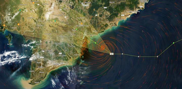 Bão Usagi quét qua Vũng Tàu, nhiều cây bật gốc