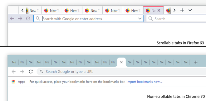 Giao diện mới của Chrome sẽ có thêm tính năng nhóm tab và thanh cuộn tab