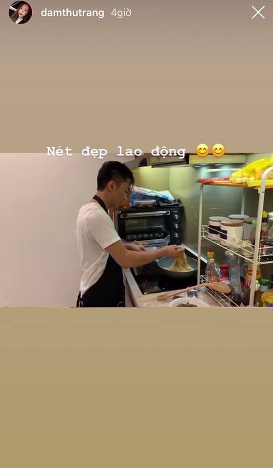 Gần hai năm yêu nhau, Cường Đô la không ngại vào bếp nấu ăn cho Đàm Thu Trang