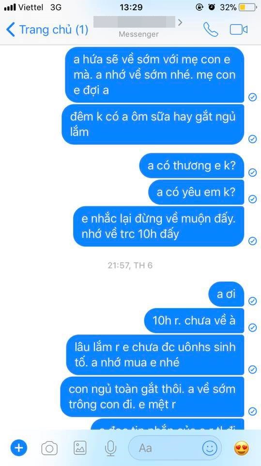 Ngày nào cũng nhắn tin cho người chồng đã mất, câu chuyện của vợ trẻ vừa sinh con 10 ngày khiến bao người rơi nước mắt