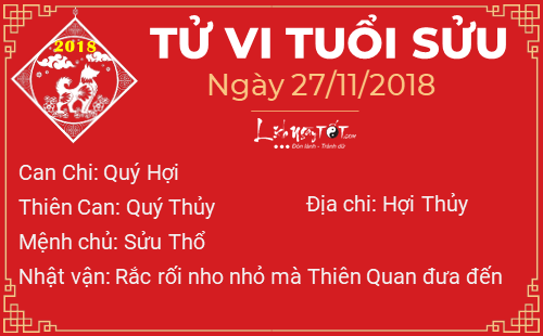 Tử vi Thứ 3 ngày 27/11/2018 của 12 con giáp: Ngọ túi tiền rủng rỉnh, Sửu cẩn thận bị hãm hại