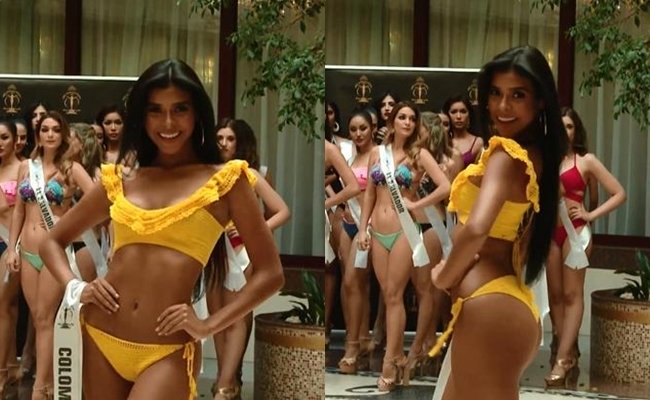 Minh Tú nóng bỏng trong phần thi bikini tại Hoa hậu Siêu quốc gia