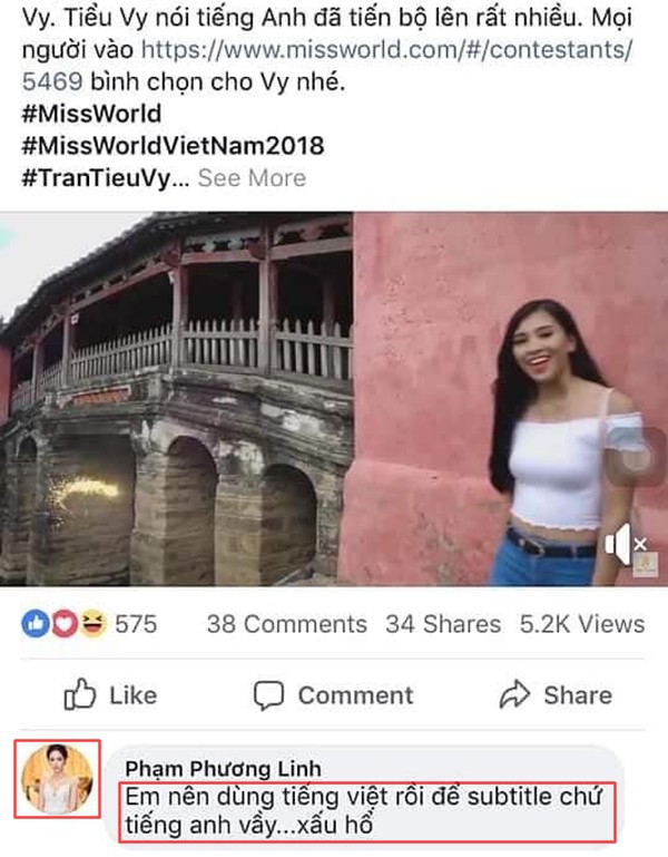 Á khôi Áo dài thấy xấu hổ vì Tiểu Vy nói tiếng Anh dở tại Miss World 2018?