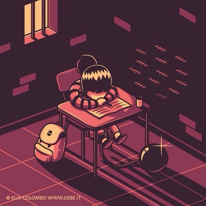 Loạt tranh về mặt trái đáng sợ của cuộc sống hiện đại