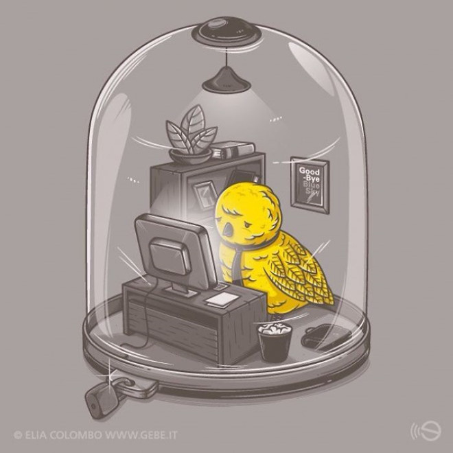 Loạt tranh về mặt trái đáng sợ của cuộc sống hiện đại