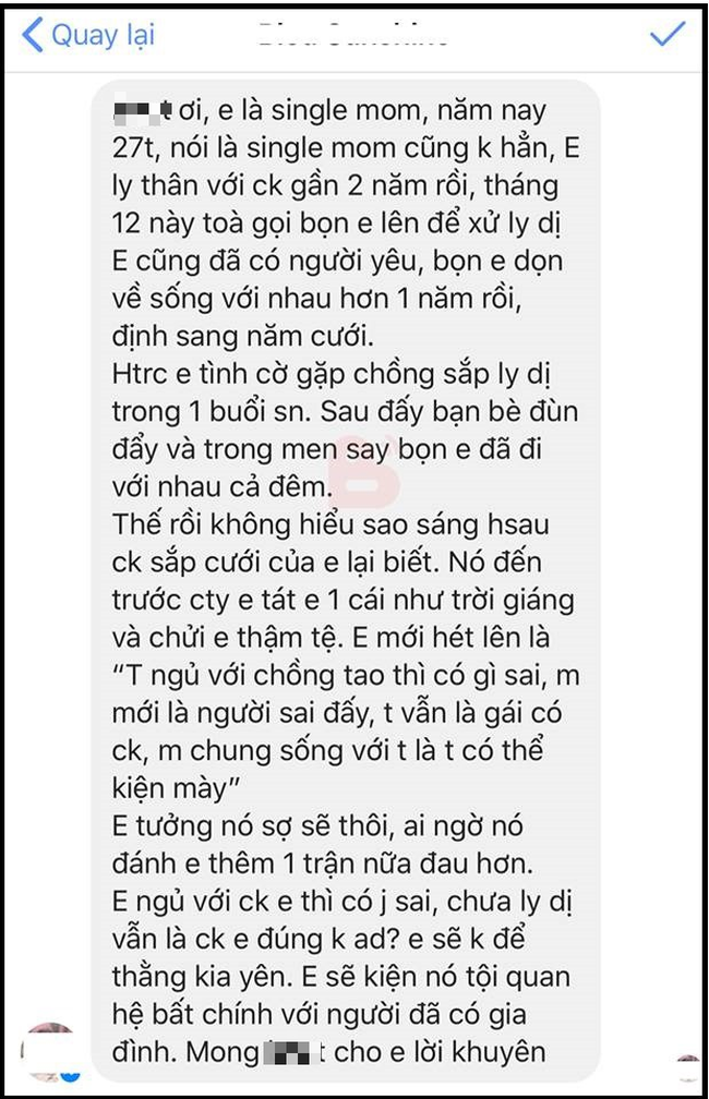 Lên mạng tố cáo chồng sắp cưới đánh đập vì ngủ với chồng cũ, chị vợ bị dân mạng chửi rủa thậm tệ