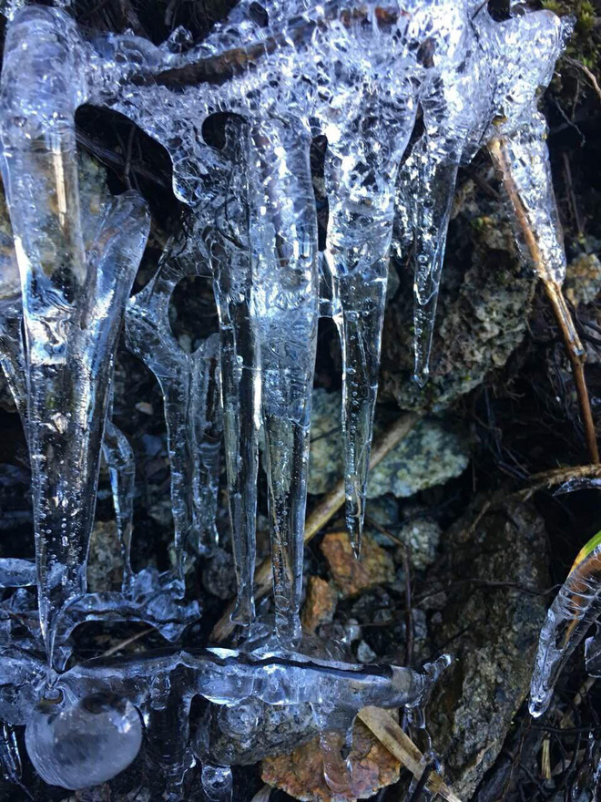 Nhiệt độ thấp 3 độ C, du khách thích thú ngắm hoa băng và biển mây bồng bềnh trên đỉnh Fansipan