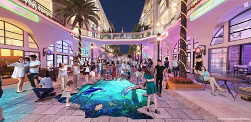 Con phố mô phỏng hổ báo chạy nhảy, cá heo bơi lội giữa Sài Gòn