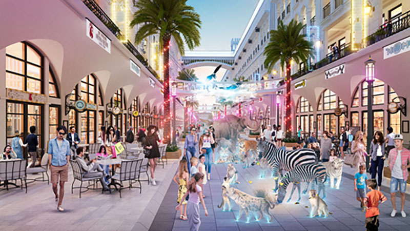 Con phố mô phỏng hổ báo chạy nhảy, cá heo bơi lội giữa Sài Gòn