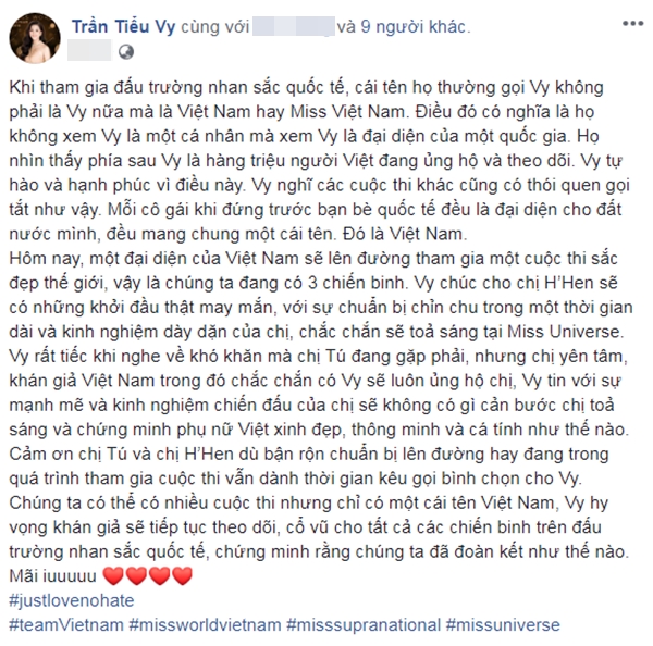 Tiểu Vy nói gì khi Minh Tú liên tục gặp hạn ở Miss Supranational 2018?