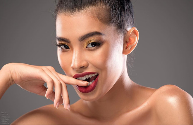 Nàng mẫu 9X Myanmar sở hữu môi tều quyến rũ