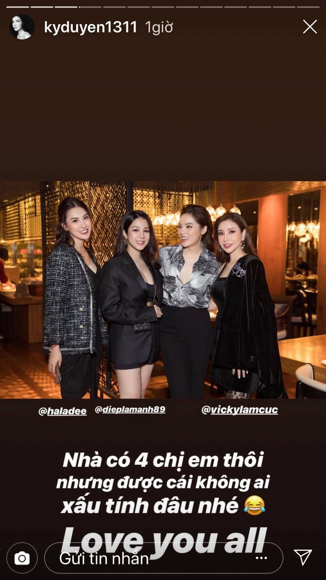 Kỳ Duyên lại gây tranh cãi khi đăng ảnh hội chị em bạn dì vắng bóng Jolie Nguyễn rồi khẳng định không bao giờ trở mặt