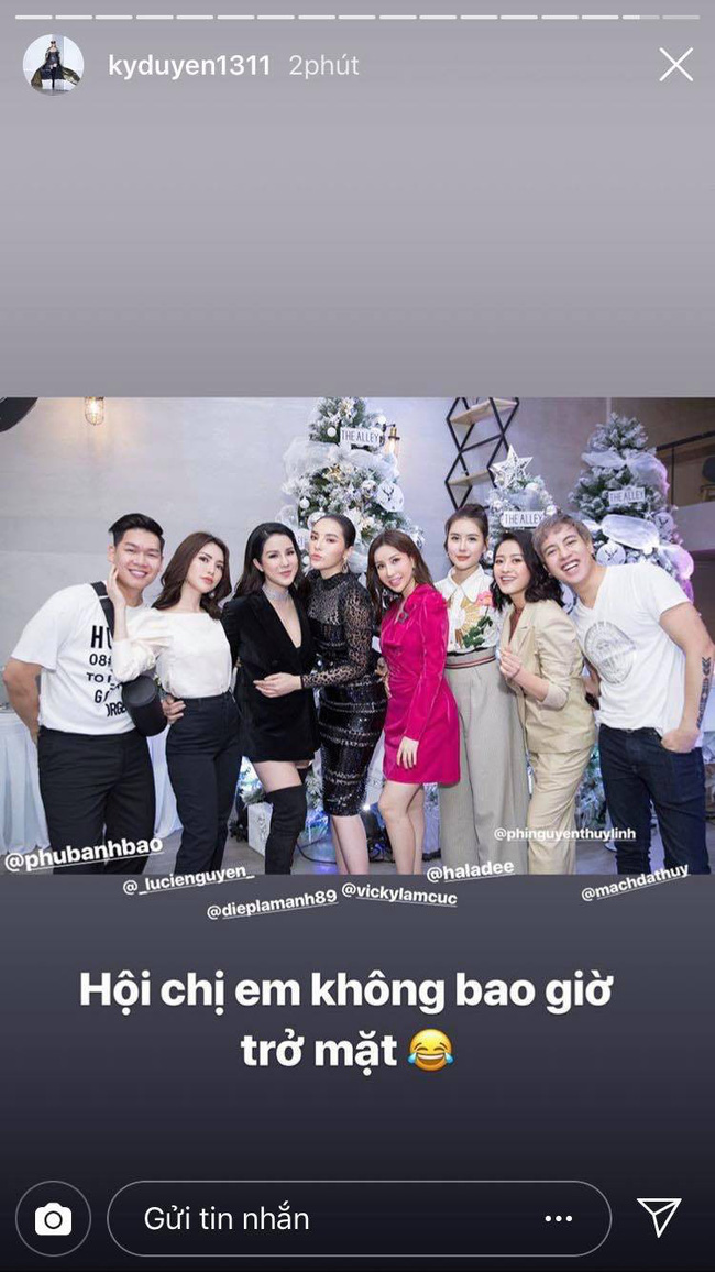 Kỳ Duyên lại gây tranh cãi khi đăng ảnh hội chị em bạn dì vắng bóng Jolie Nguyễn rồi khẳng định không bao giờ trở mặt