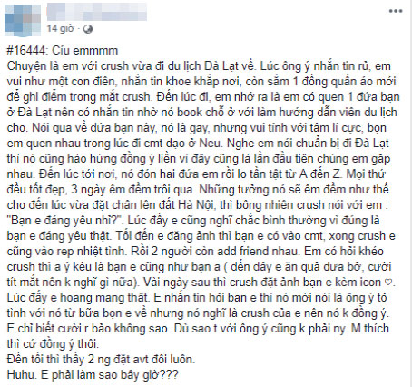 Hí hửng đi Đà Lạt cùng crush, đến lúc về mới tá hỏa phát hiện crush để avatar đôi với thằng bạn thân