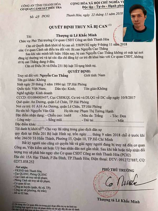 Truy nã đại ca đất cảng băng tín dụng đen tra tấn nạn nhân như thời trung cổ