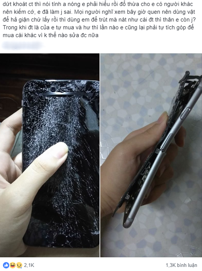 Cư dân mạng xúm vào khuyên cô gái bị người yêu đập 2 chiếc điện thoại để trút giận nên làm điều này sớm