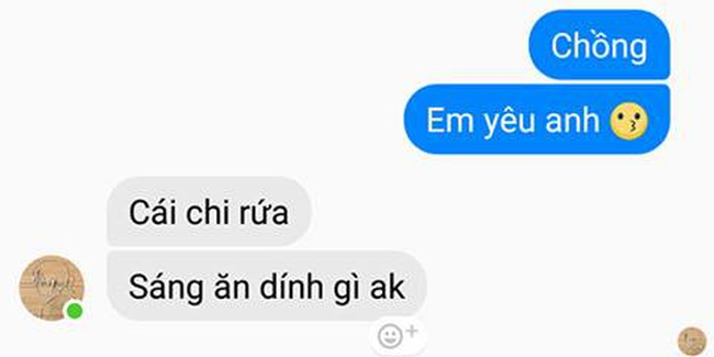 Cười bò với phản ứng của chồng khi nhận được lời yêu thương từ vợ bỉm sữa