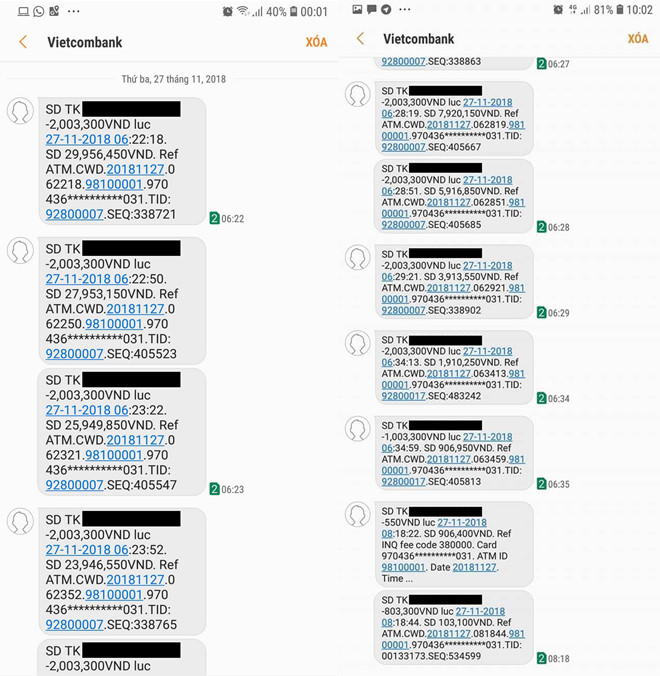 Thẻ nằm trong ví, tài khoản bốc hơi 32 triệu đồng