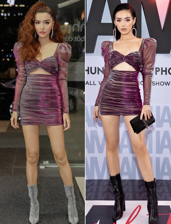 Chân cũng dài eo cũng thon, duy chỉ có điểm này mà Bích Phương kém hơn Khánh Linh khi đụng váy