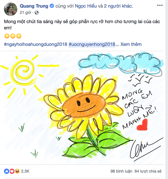 Bị hoài nghi, nhà tài trợ góp 5 tỷ đồng cho hơn 300.000 hoa hướng dương trên FB nói: Trong thể lệ không yêu cầu nhắc tên doanh nghiệp