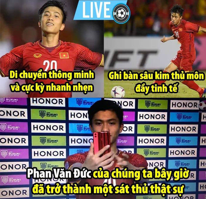 Song Đức phủ sóng mạng xã hội sau trận Việt Nam thắng Philippines