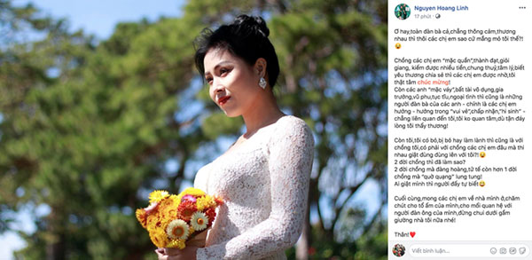 MC Hoàng Linh: Tôi có bỏ, bị bỏ hay làm lành với chồng các chị đâu mà thi nhau giật đùng đùng lên với tôi?