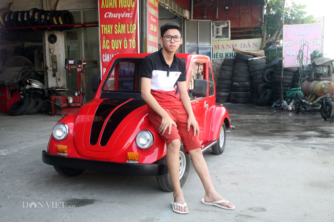 Video ảnh: Nam sinh trường huyện chế ô tô chạy bằng năng lượng mặt trời