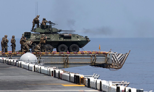 Mỹ mang thiết giáp lên tàu đổ bộ đối phó mối đe dọa ở Biển Đông