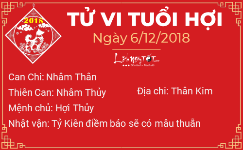 Tử vi Thứ 5 ngày 6/12/2018 của 12 con giáp: Tị có cơ hội tìm bạn đời, Tý bị Kiếp Tài quấy phá Tử vi Thứ 5 ngày 6/12/2018 của 12 con giáp: Tị có cơ hội tìm bạn đời, Tý bị Kiếp Tài quấy phá