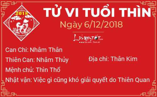 Tử vi Thứ 5 ngày 6/12/2018 của 12 con giáp: Tị có cơ hội tìm bạn đời, Tý bị Kiếp Tài quấy phá Tử vi Thứ 5 ngày 6/12/2018 của 12 con giáp: Tị có cơ hội tìm bạn đời, Tý bị Kiếp Tài quấy phá