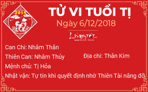 Tử vi Thứ 5 ngày 6/12/2018 của 12 con giáp: Tị có cơ hội tìm bạn đời, Tý bị Kiếp Tài quấy phá Tử vi Thứ 5 ngày 6/12/2018 của 12 con giáp: Tị có cơ hội tìm bạn đời, Tý bị Kiếp Tài quấy phá