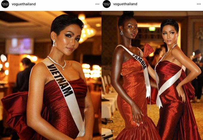 HHen Niê lộ miếng dán ngực khi trình diễn tại Miss Universe