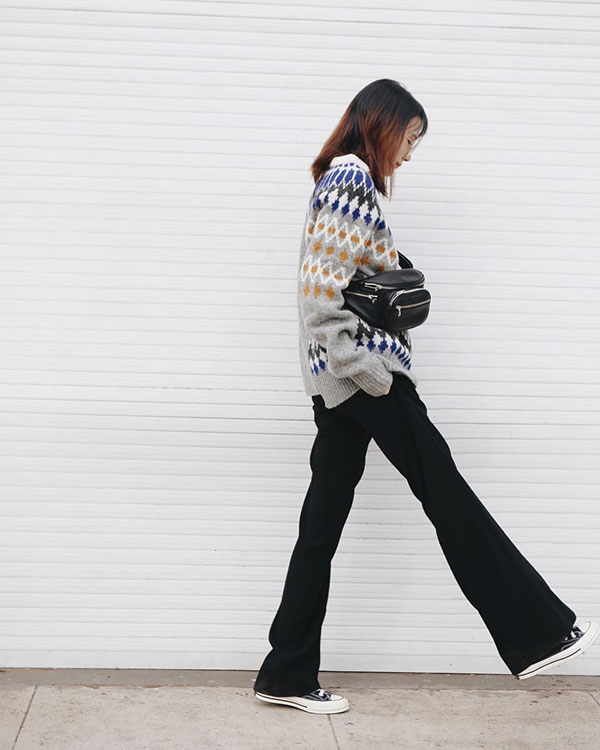 Diện mãi áo len trơn cũng chán, đổi sang áo len họa tiết mặc vừa đẹp lại chẳng lo lỗi mốt