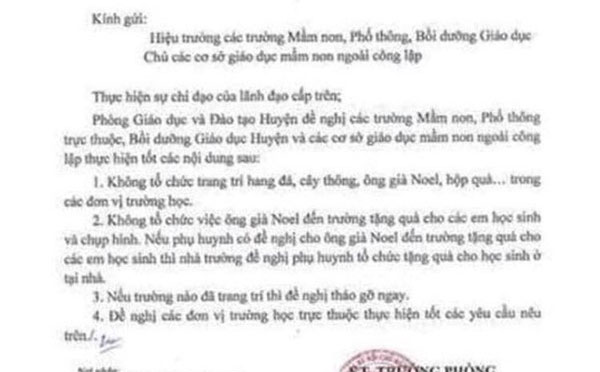 TP.HCM: Thu hồi văn bản cấm ông già Noel vào trường tặng quà cho học sinh