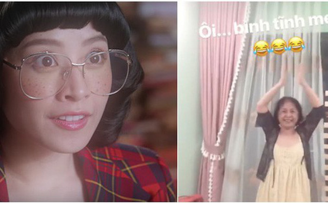 Đến Chi Pu cũng bó tay, không thể kiềm chế được mẹ mình khi ăn mừng đội tuyển Việt Nam chiến thắng