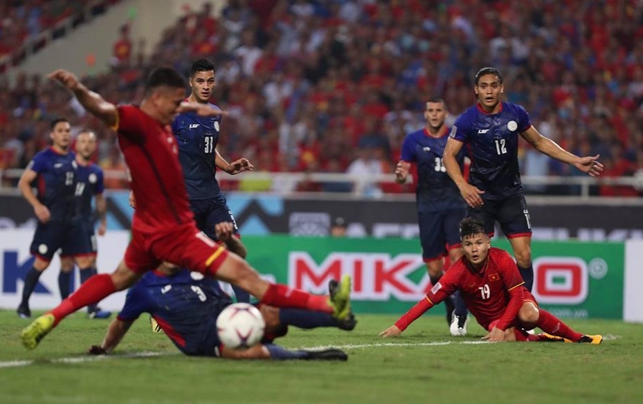 Nỗ lực tột cùng của cầu thủ Việt Nam trước Philippines