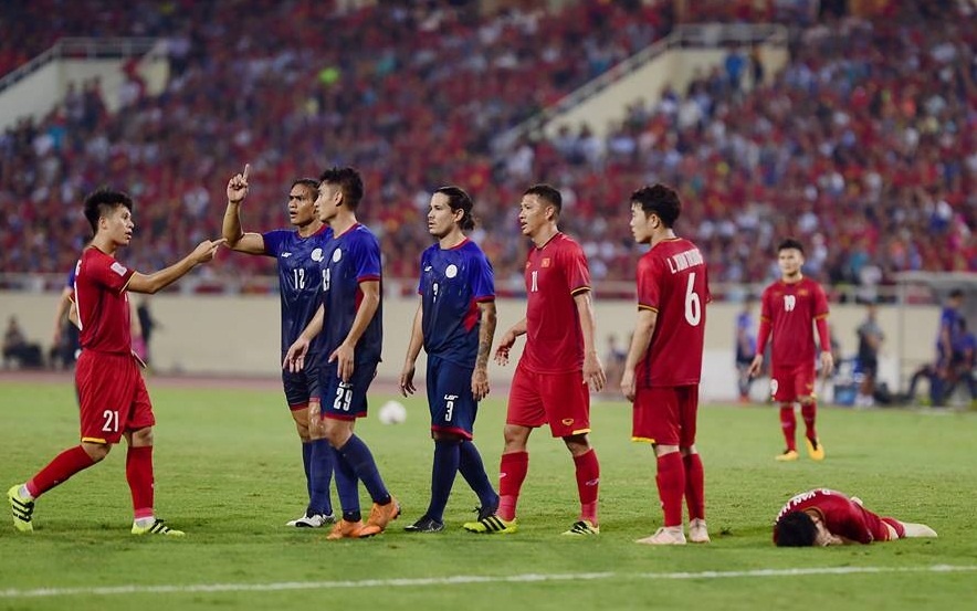 Nỗ lực tột cùng của cầu thủ Việt Nam trước Philippines