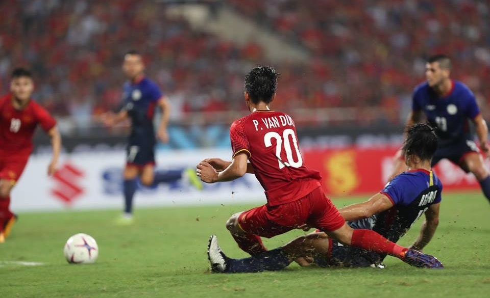 Nỗ lực tột cùng của cầu thủ Việt Nam trước Philippines