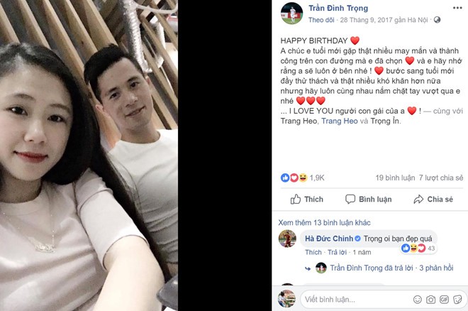 Bạn gái ít người biết của Đình Trọng: Yêu từ thời còn đi học, tình bể tình đã được 4 năm