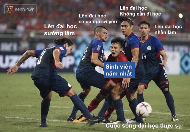 Bức ảnh Quang Hải bị 4 cầu thủ Philippines chèn ép trở thành cảm hứng chế hot nhất của học sinh, sinh viên đêm nay! Bức ảnh Quang Hải bị 4 cầu thủ Philippines chèn ép trở thành cảm hứng chế hot nhất của học sinh, sinh viên đêm nay!