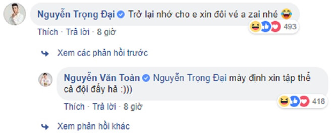 Trọng Đại gây cười với màn xin các cầu thủ tuyển VN vé xem chung kết