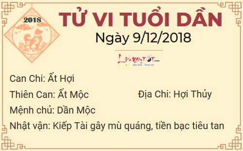 Tử vi Chủ nhật ngày 9/12/2018 của 12 con giáp: Ngọ có Thần Tài gõ cửa, Dậu múc nước dã tràng